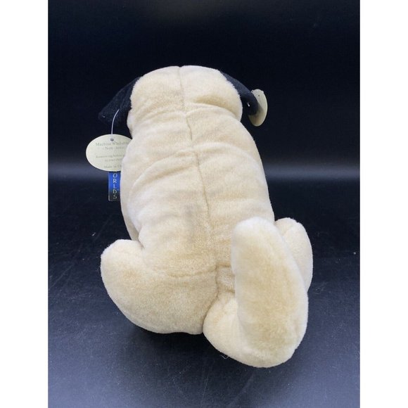 Jaag Pug Puppy Dog Plush Toy 2019 Doggie Tan & Black NWT - Picture 3 of 16